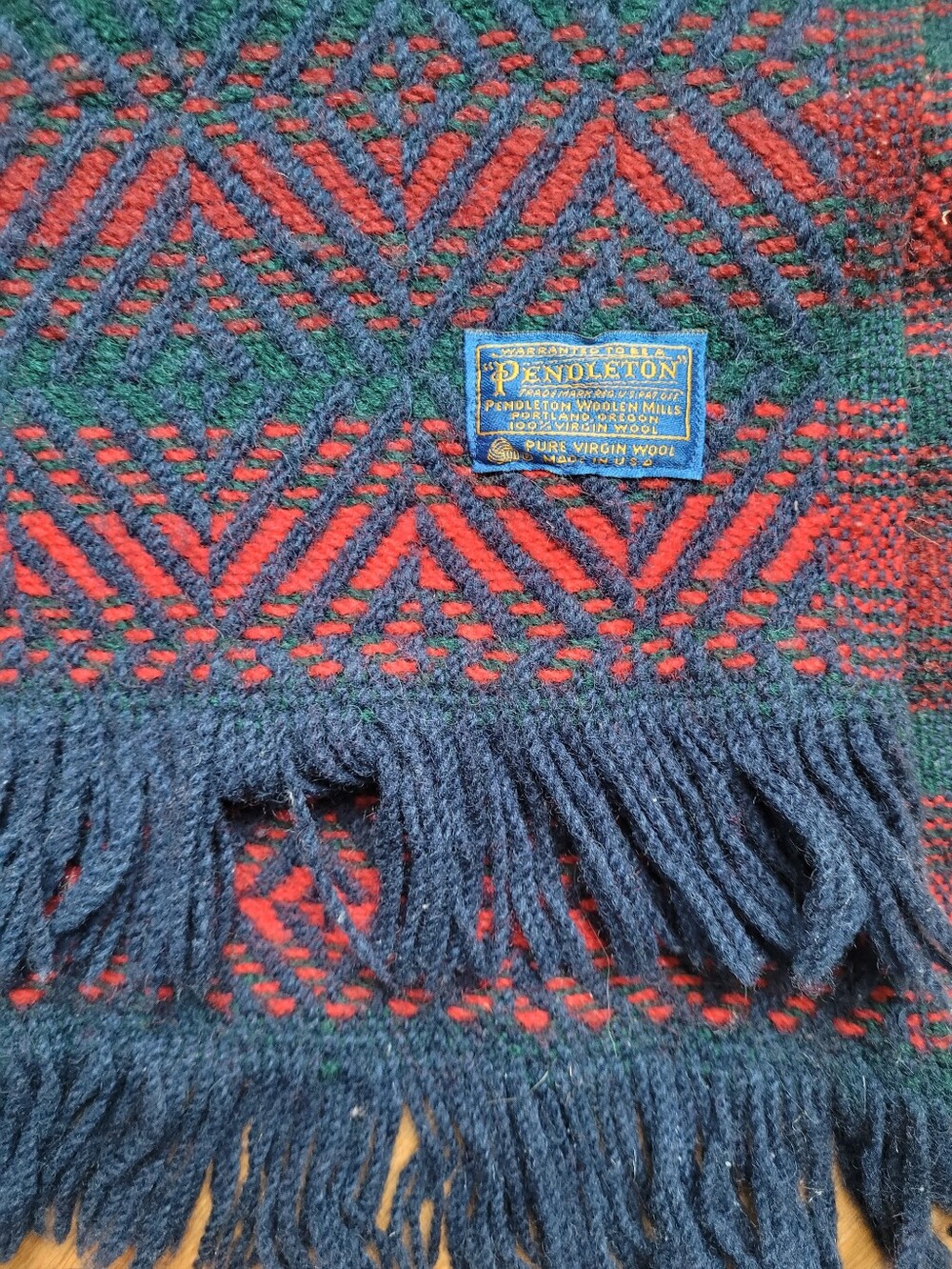 Pendleton Vintage Geometric Wool Blanket